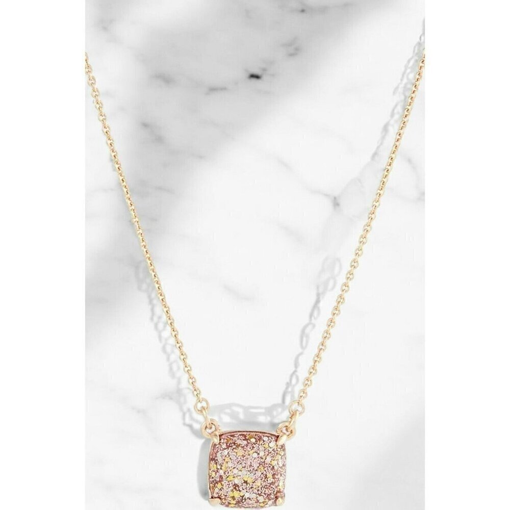 Kate Spade New York Cause A Stir Glitter Pendant Necklace in Rose Gold